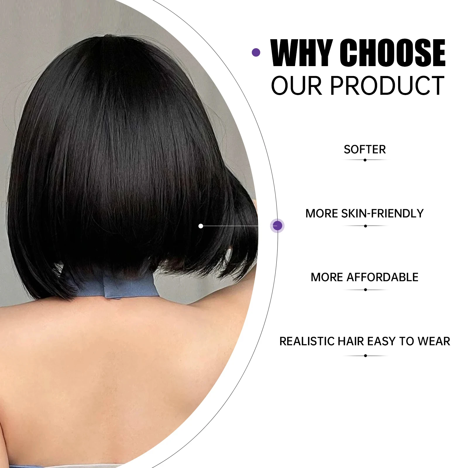 Color: P8/613, Stretched Length: 12inches - Bob Black Synthetic Wigs Straight Cosplay Short Daily Natural Looking Hair Wig with Bangs Heat Resistant Fiber for Women Afro