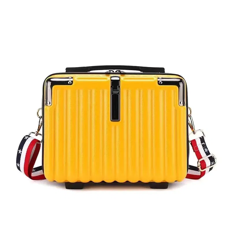 Color: SKY BLUE - Mini Luggage Travel Bag Handbag Shoulder Bag Fashion Makeup Case 14 Inch Backpack Multifunctional Portable PC Bags Hand Bags