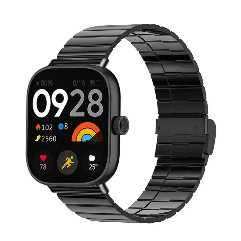 Color: ?©„?¦„?»?, Size: XS - Bracelet For Xiaomi Redmi Watch 4 Strap Stainless Steel Watchband Xiaomi Mi Band 8 Pro Bracelet Xiaomi Redmi Smart Watch 4 Strap