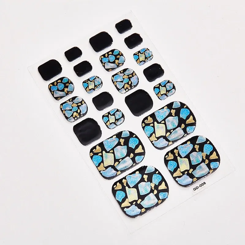 Color: Dark Grey - 22 Tips/Sheet Nail Tape Loveliness Nail Art Stickers Designed Nailart Sticker Nail Strips Designer Nail Decals Nailart Shiny