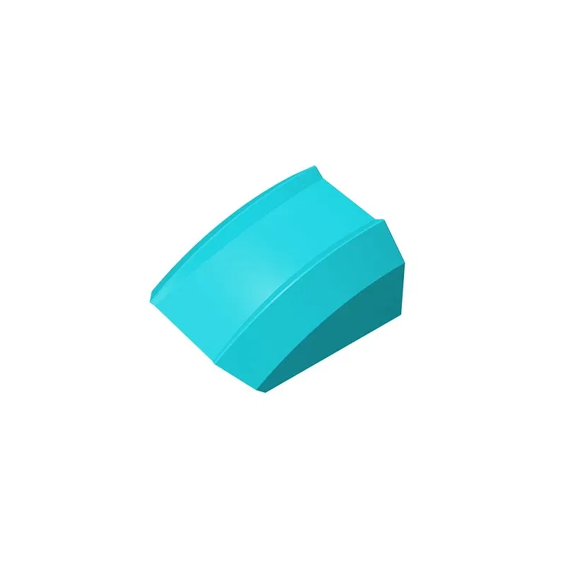 Color: SKY BLUE - Gobricks GDS-1015 Slope, Curved 2 x 2 Lip compatible 30602 47904 pieces of children's DIY