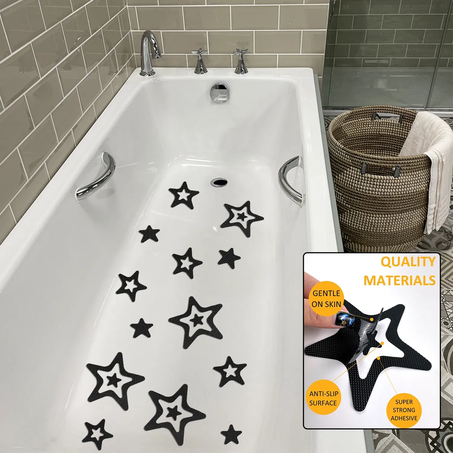 Color: Yellow, Ships From: CHINA, Specification: 1700MMx2400MM - 30PCS PEVA Shower Room Staircase Floor Shoe Sole Anti-slip Tape, Safety Full Stop Slide Pad Bathroom Bathtub Anti-skid Stickers