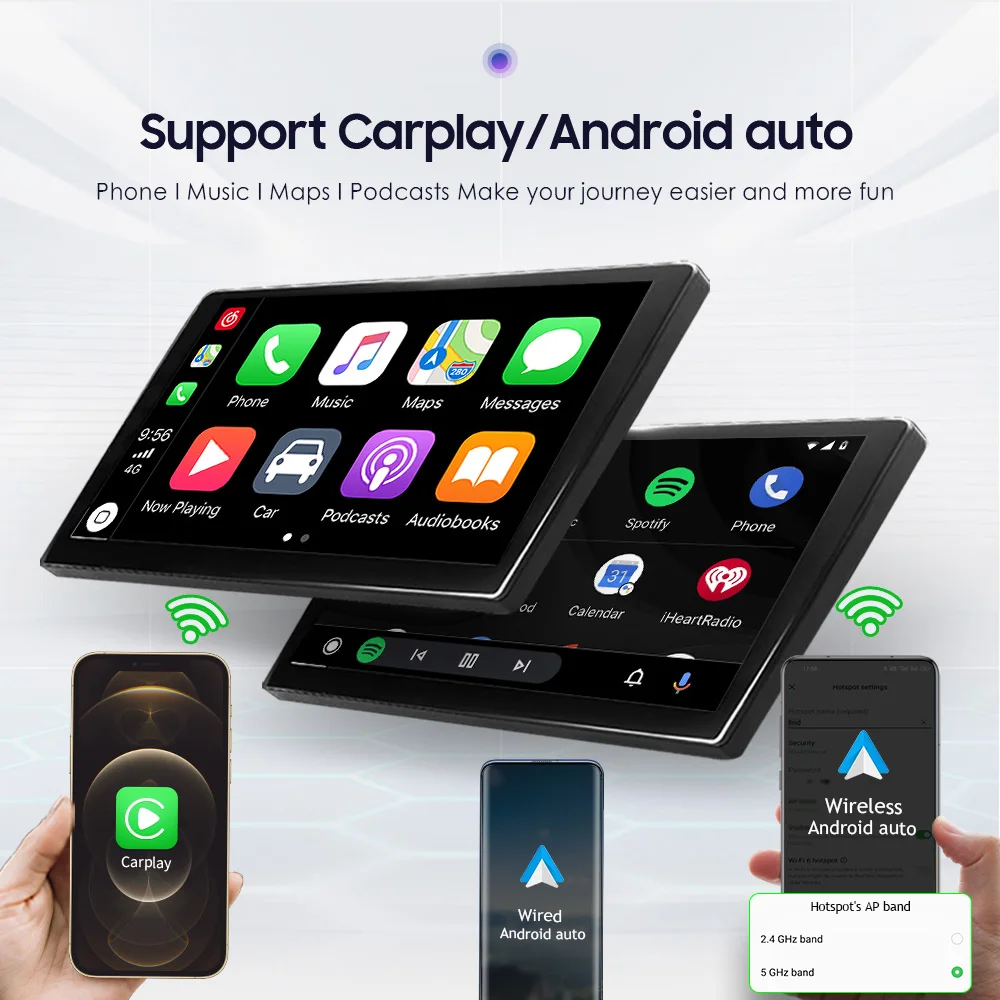 Color: GRAY - TOYOUSONIC 2 Din 9/10 Inch Android Car Radio 4G 64G Universal Multimedia Player Carplay Android Auto Autoradio Stereo Bluetooth
