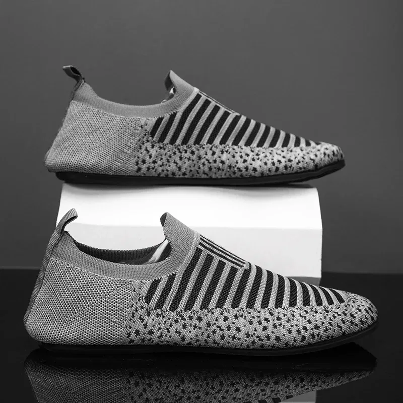 Color: WHITE, Shoe Size: 37 - MAEDEF Mens Shoes Comfortable Casual Shoes Men Home Slippers Lightweight Breathable Walking Moccasins Thin Bottom House Shoes