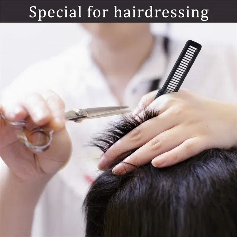 Color: Clear, Ships From: CN - 9 Color Plastic Anti-Static Tangle Women Hairdressing Comb Ultra Thin Professional Hair Cutting Brush Hair Care Styling Tools