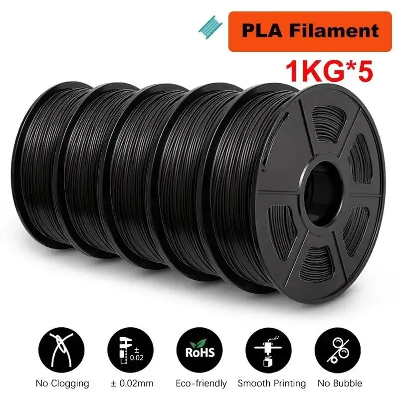 Color: Tran-Green, Ships From: CHINA - Top 5KG 3D PLA/PETG/PLA PLUS/Clear Filament 1.75mm 5Roll 1KG 3D Printer Neatly Wound 3D Filament for 3D Printer& 3D Pen