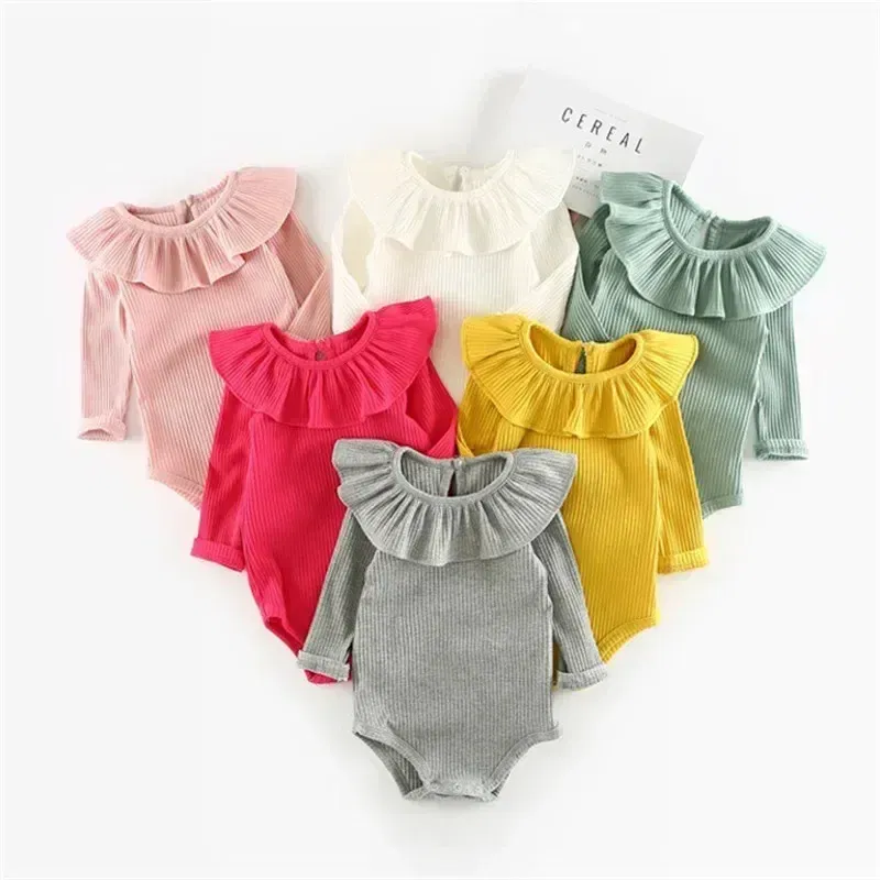 Color: Yellow, Kid Size: 12M - Cute Baby Girl Clothes Spring Autumn Newborn Girls Romper Infant Baby Girl One piece & Bodysuit