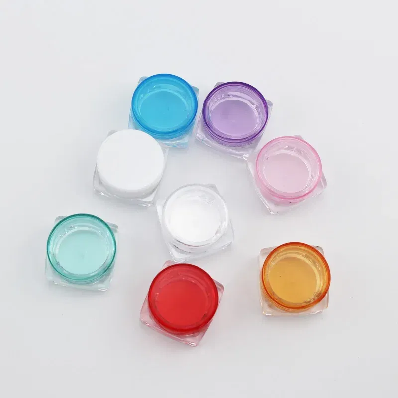 Color: DARK GRAY - 15pcs 2g 3g Empty Jars Refillable Mini Plastic Bottle Cosmetic Jar Container Small Round Bottle Little Cream Jar Solid Perfume