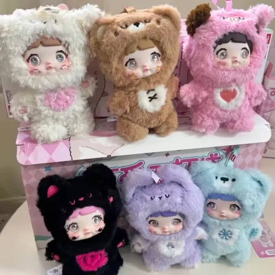 Color: black - New Nommi 3rd 7rd 1rd 6rd Generation Series Vinyl Blind Box Figure Cute Nommi Doll Backpack Pendant Decor Toys Gifts