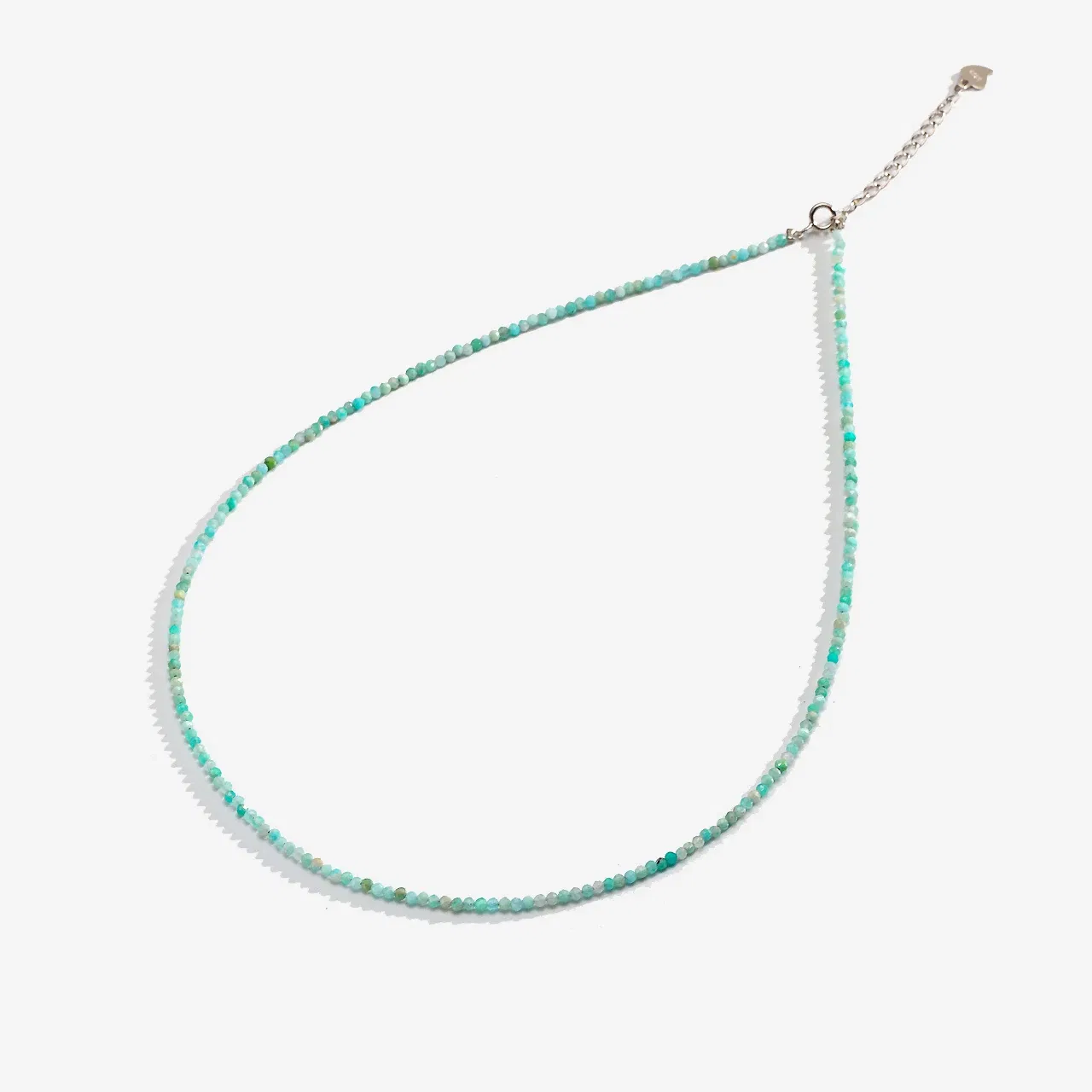Gem Color: WHITE, Length: 60cm - Natural Stone Necklace Spinel/Lapis Lazul/Amazonite/Amethy/Tourmaline/Amethyst  Ketting 2MM Silver 925 Jewelry for Collier Femme