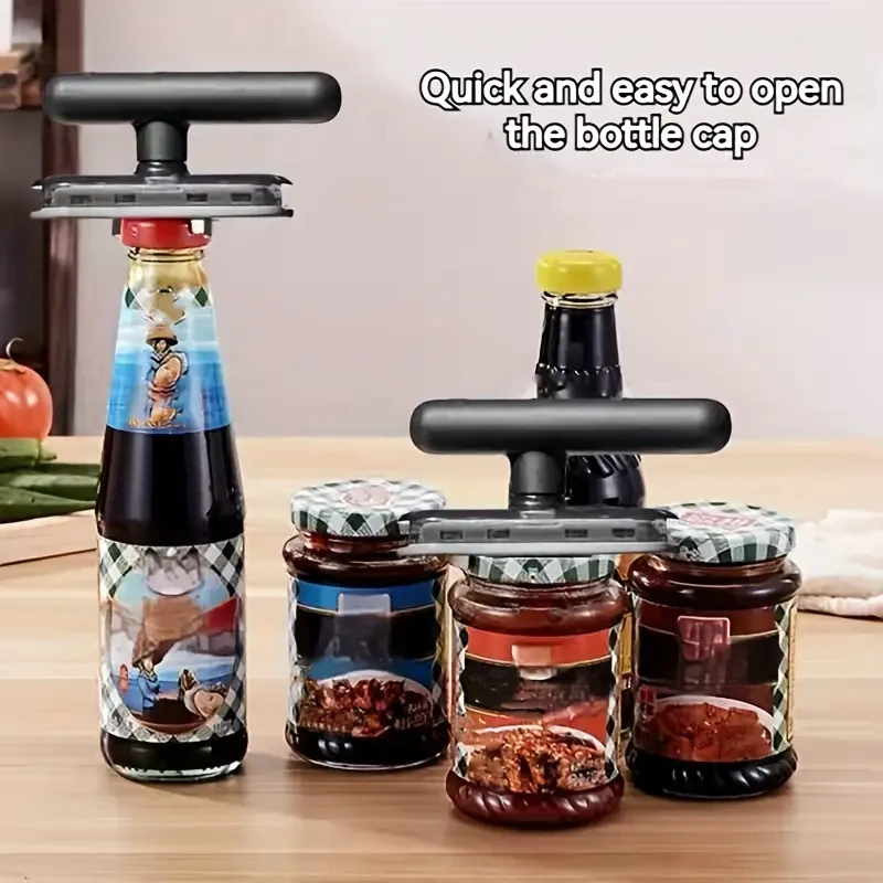 Versatile Jar & Bottle Opener - Adjustable, Easy-Grip, Multifunctional Kitchen Tool