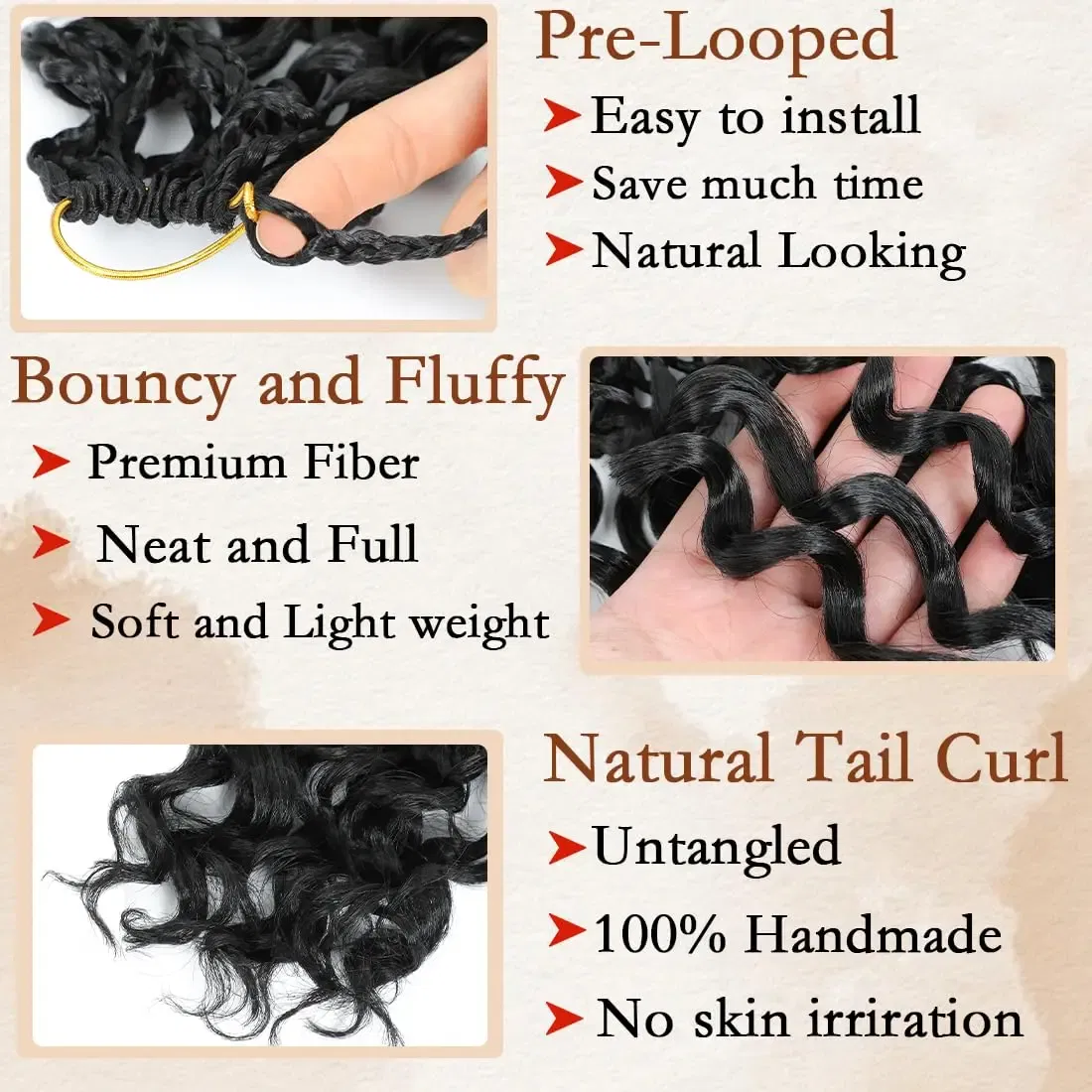 Color: T1B/27, Stretched Length: 12inches, Bulk Buy: 8Pcs/Lot - Box Gogo Curl Crochet Hair for Black Women Pre looped Short Ocean Wave Crochet Hair Water Wave Beach Curl Crochet Braiding Hair