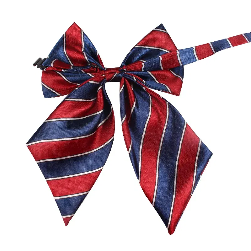 Color: Yellow - Striped Ladies Bowtie Classic Shirts Bow Tie For Women Business Wedding Bowknot Plaid Bow Ties Butterfly Girls Suits Bowties