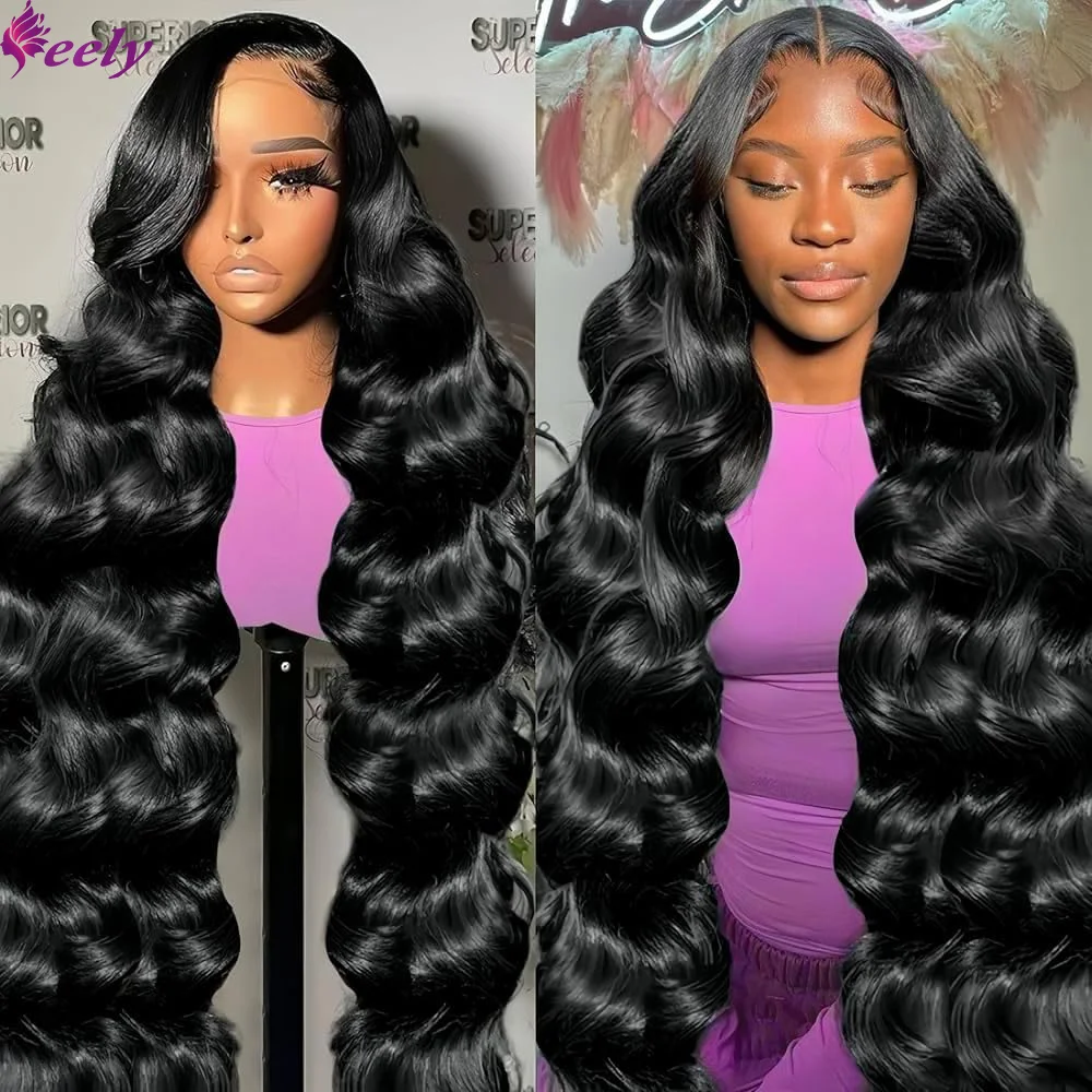 Color: #1B, Ships From: CHINA, Stretched Length: 16inches, Density: 150% - Body Wave 13x6 Lace Front Wigs Human Hair 200 Density Brazilian Remy Human Hair Wigs 13x4 Transparent Lace For Women 30 32 Inch