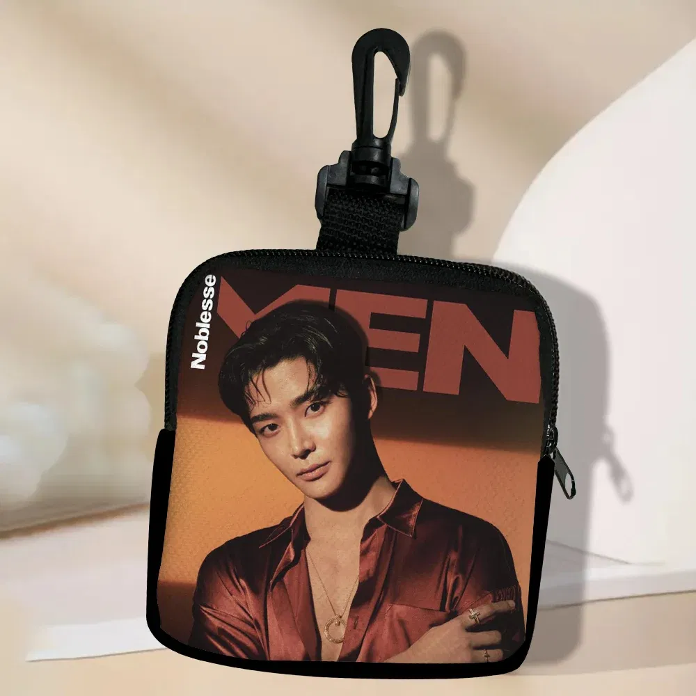 Color: PURPLE - SF9 Rowoon Zipper Coin Purse Women's Simple Handbag Card Package Coin Bag  Purse Key Earphone Pouch 3.3