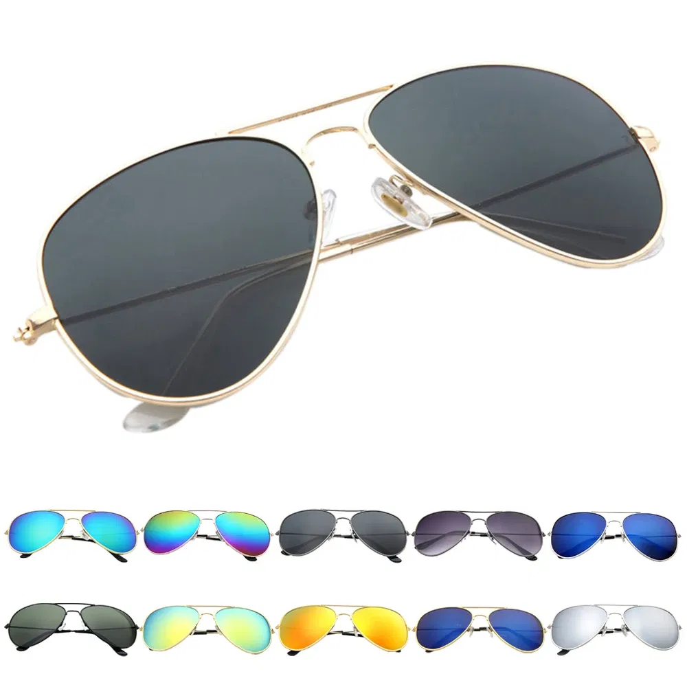 Lenses Color: black, Frame Color: other - FOENIXSONG Fashion Sunglasses for Women Men Pilot Round Gradient Mirror Women's Glasses Oculos Lentes Gafas De Sol