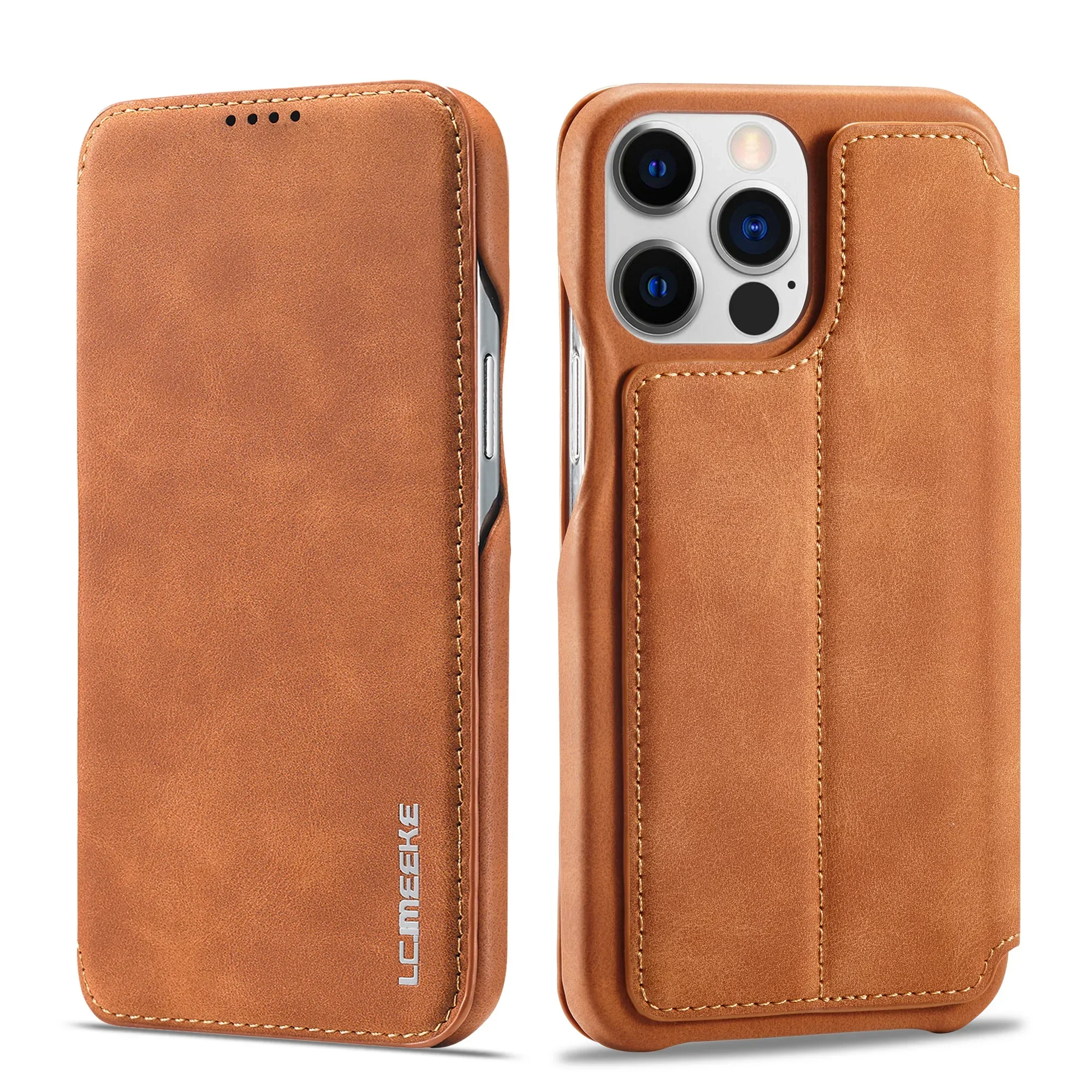 Color: Coffee, Compatibility by Model: iPhone SE (2022) - Leather Flip Wallet Phone Cover for IPhone 17E 14 15 16 Pro Max 13 12 Mini 11 XS X XR 8 7 Plus SE 2022 Slim Card Slots Book Bag