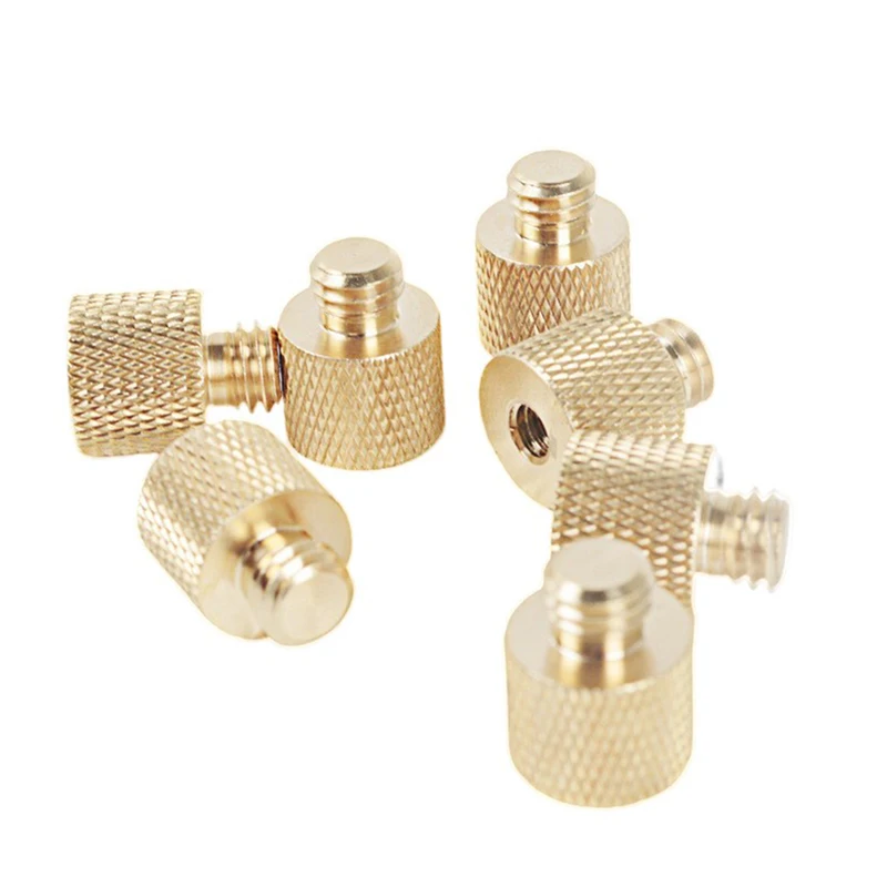 Color: GRAY - Camera Screw Conversion Nut 5/8 To 3/8 To 1/4 Inch Adapter Mount For DSLR Tripod Monopod Quick Release Plate Stands Camera Acc