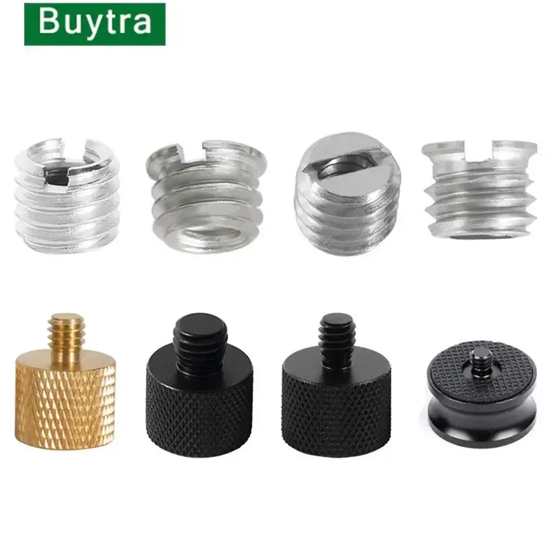 Color: GRAY - Camera Screw Conversion Nut 5/8 To 3/8 To 1/4 Inch Adapter Mount For DSLR Tripod Monopod Quick Release Plate Stands Camera Acc