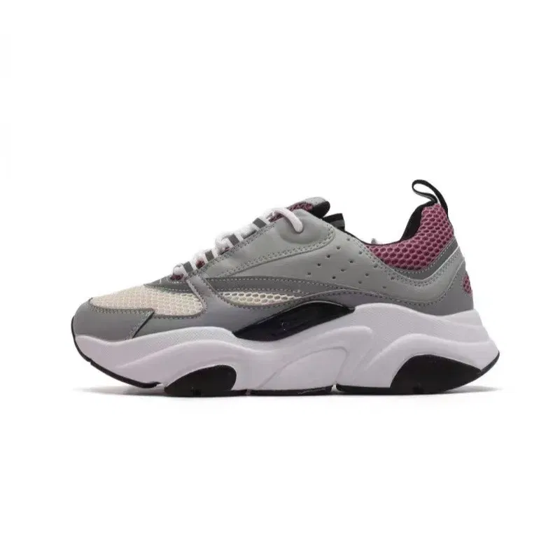 Color: Gold, Shoe Size: 45 - 2025 new B22 sports and leisure thick soled fashionable retro breathable men's and women's height increasing casual shoes