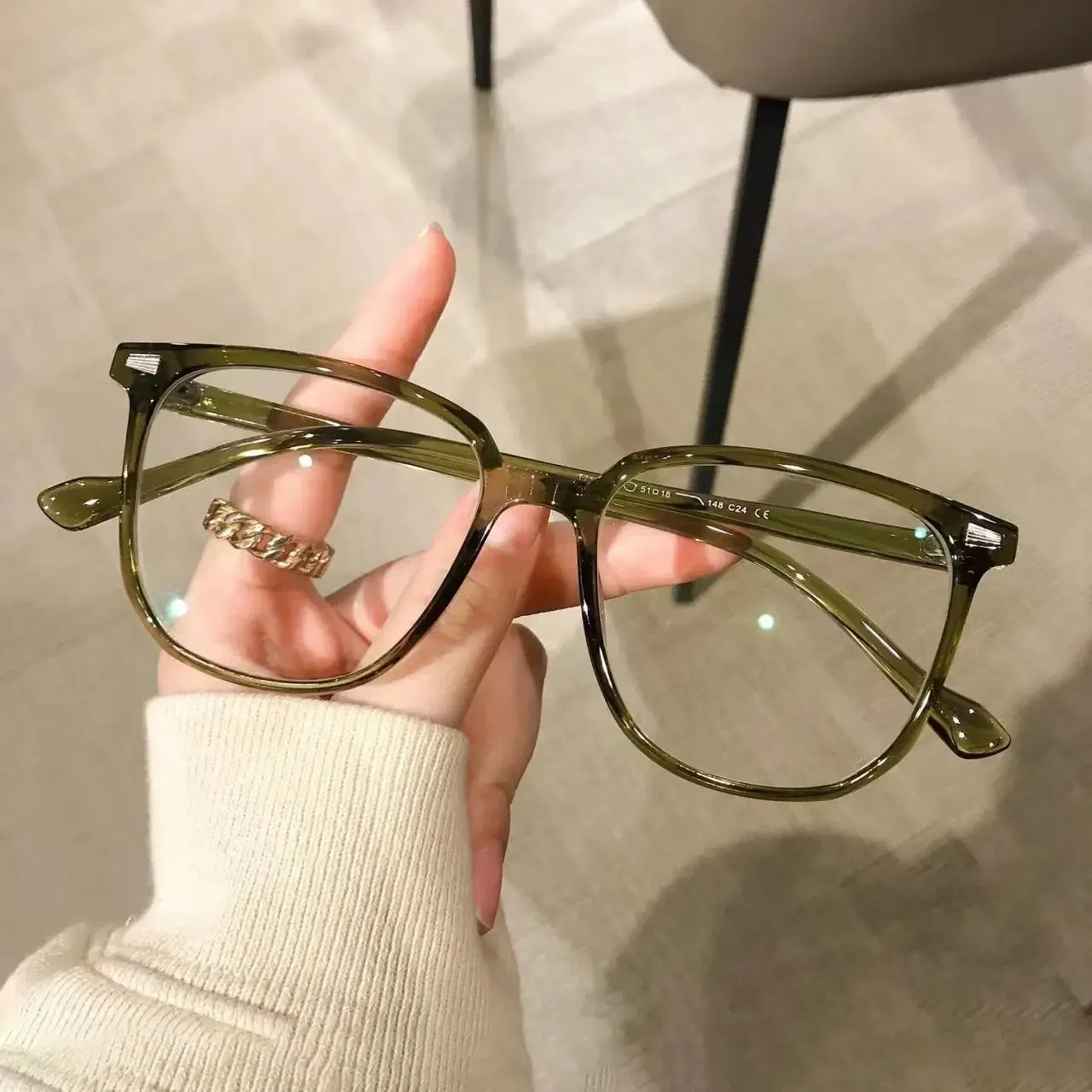 Color: MULTI, Frame Color: Gold, Ships From: CN - Transparent Computer Glasses Frame Women Men Anti Blue Light Square Eyewear Blocking Glasses Optical Spectacle Eyeglass