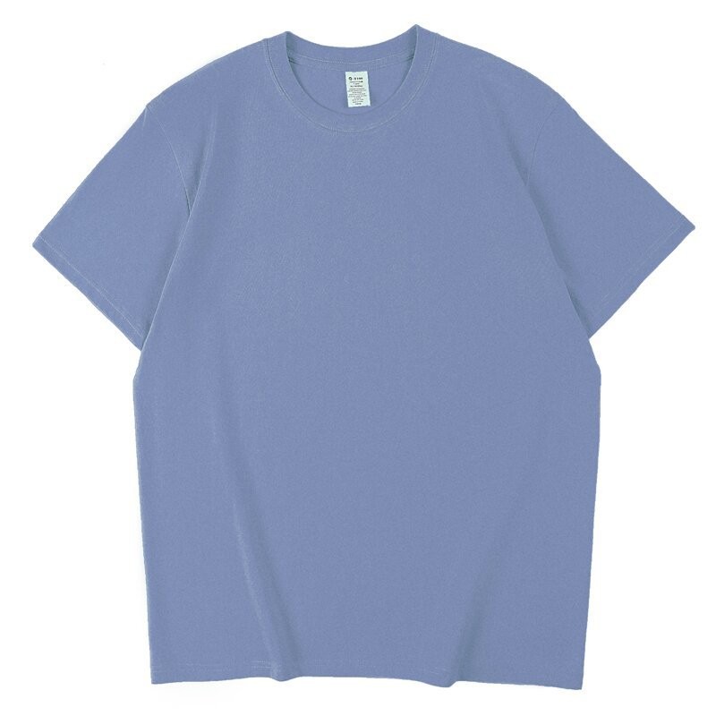 Loose Shoulder Pure Color Cotton T-shirt