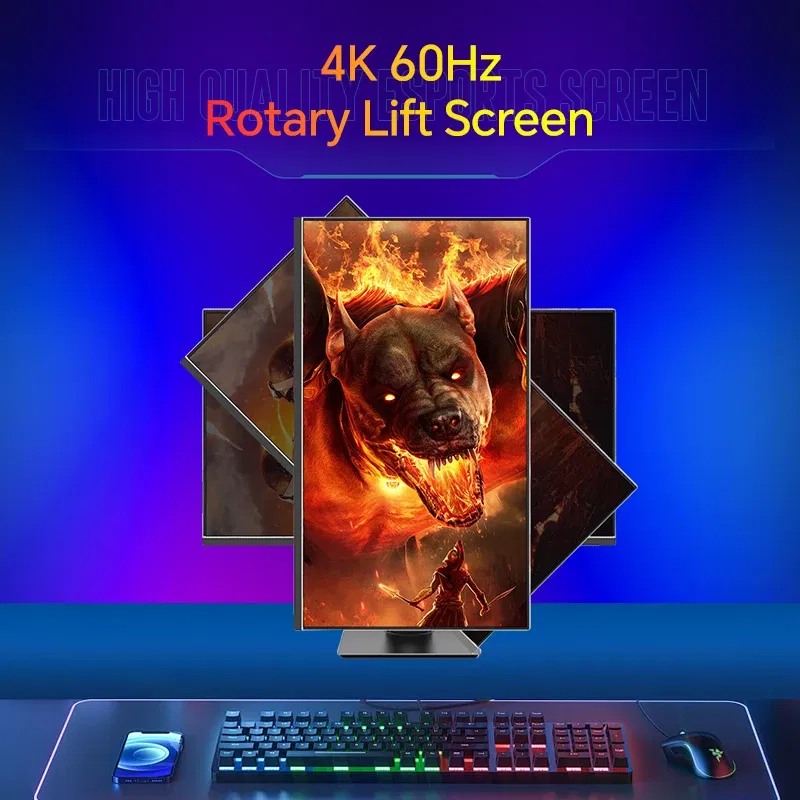 Color: WHITE, Ships From: CHINA - New Anmite 27" IPS 4K Monitor Ps4 LCD Computer Game High color gamut screen suitable for graphic designers