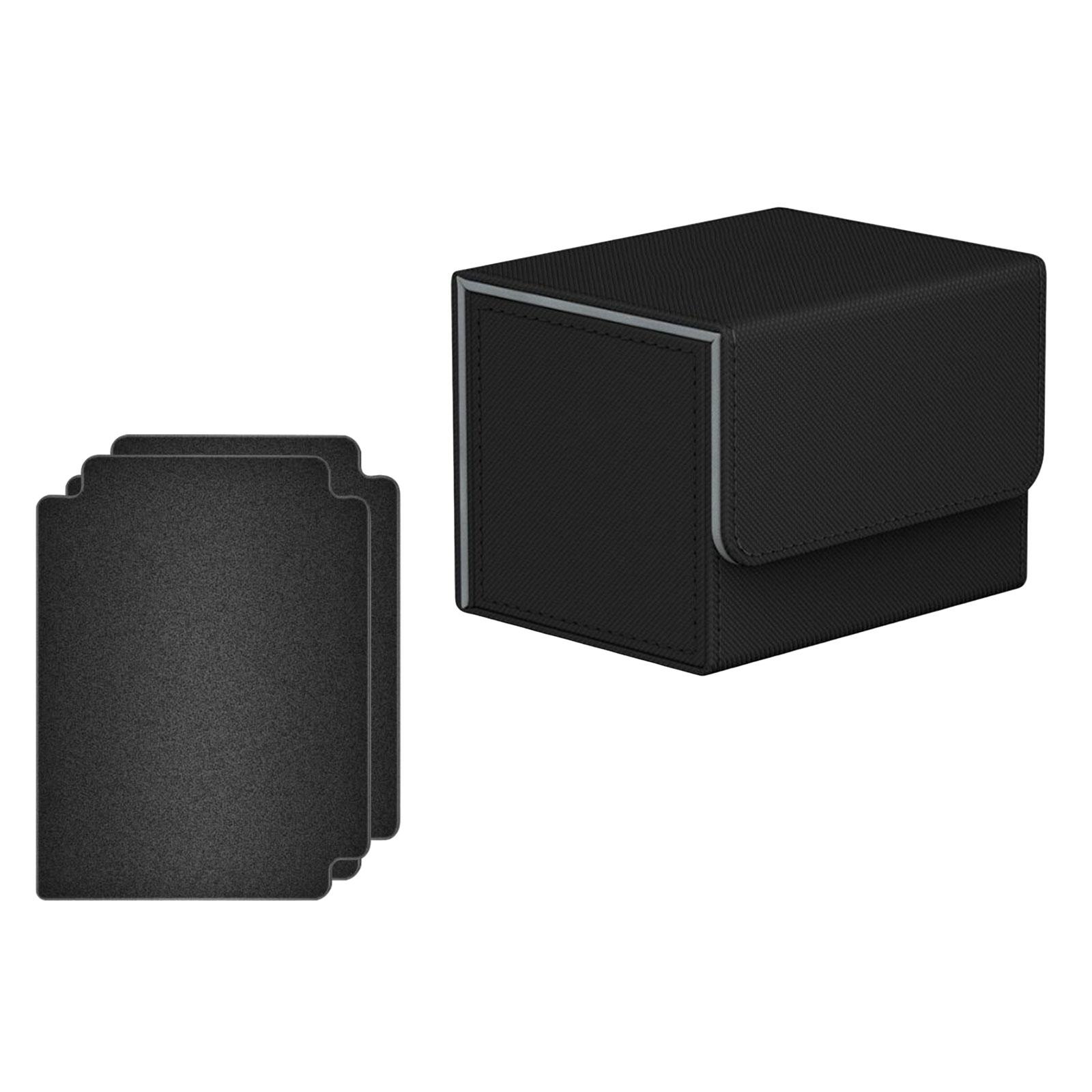 Color: Burgundy - Card Deck Box Collectible Cards Container with Magnetic Closure Card Deck Storage Box for Sports Cards Trading Card Games