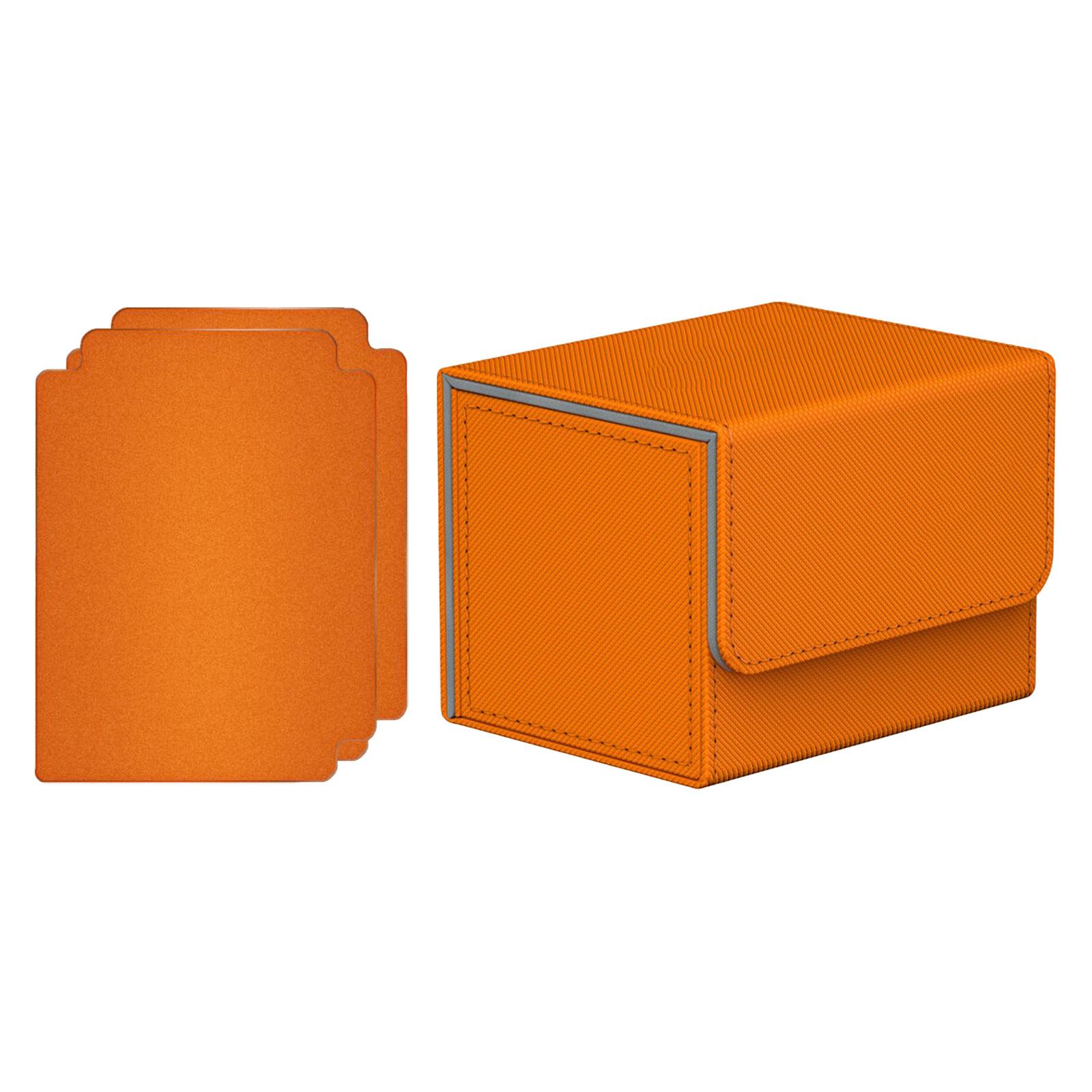 Color: Burgundy - Card Deck Box Collectible Cards Container with Magnetic Closure Card Deck Storage Box for Sports Cards Trading Card Games