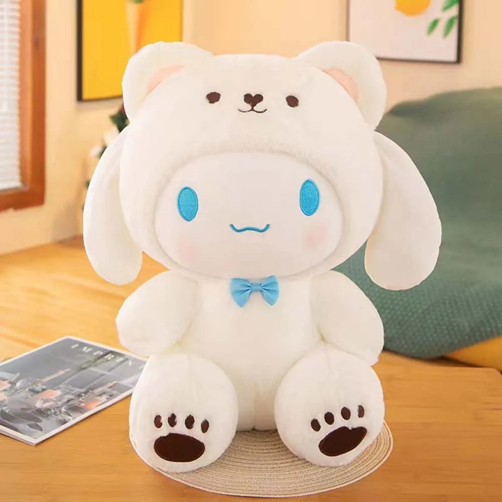 Color: SandyBrown, Height: 11cm-30cm - kawaii Sanrio Plushies Toy Hello Kitty Cinnamonroll Pochacco Kuromi Plush Doll Cos Bear Cute Toys Children Birthday Gifts
