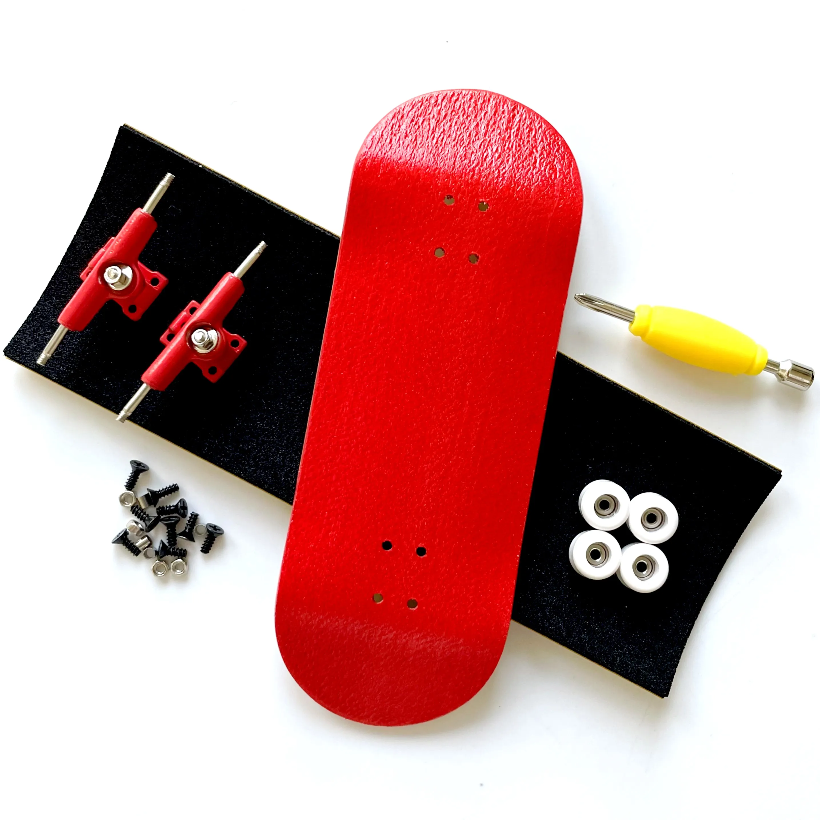 Color: Multicolor - 34mm Fingerboard Set with Double Axle Trucks Bearing Wheels