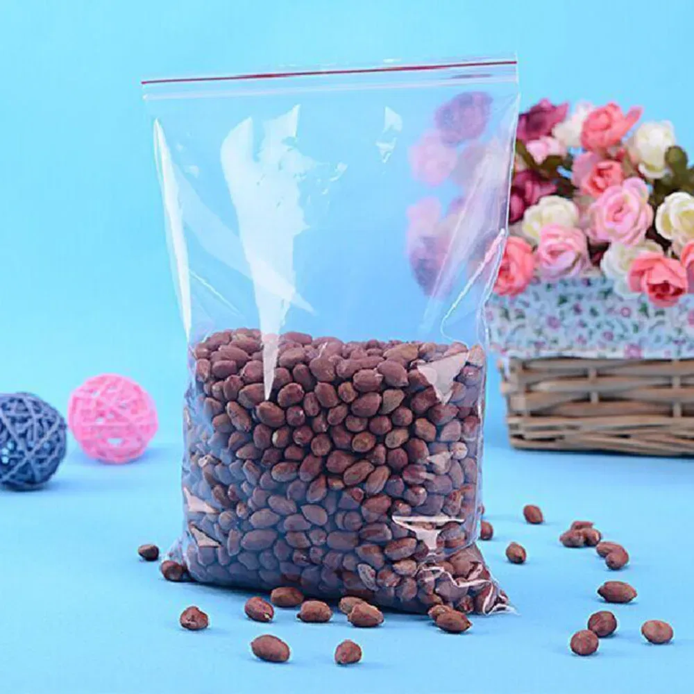 Color: light yellow, Number of Pcs: 100Pcs, Specification: 4*6cm - 100pcs/pack Small Zip Lock Plastic Bags Reclosable Transparent Bag Shoe Bag Vacuum Storage Bag Food Storage Bag Poly Clear Bags