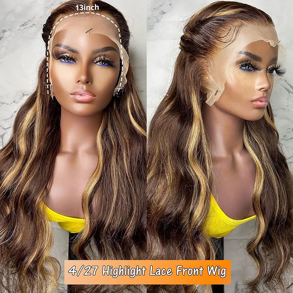 Stretched Length: 32inches, Hair Color: #24, Density: 190%, Ships From: CHINA - Highlight Wig Human Hair Blonde Body Wave 13X6 Hd Lace Frontal Wigs Hd Lace Wig 13X6 Human Hair 13X4 Lace Front Human Hair Wig