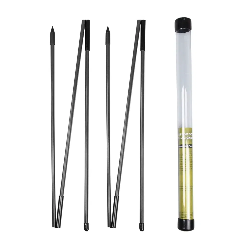 Color: Yellow - 6 Colors Golf Alignment Sticks Collapsible Golf Practice Rods Putter Green Trainer Tools Golf Swing Training Tool