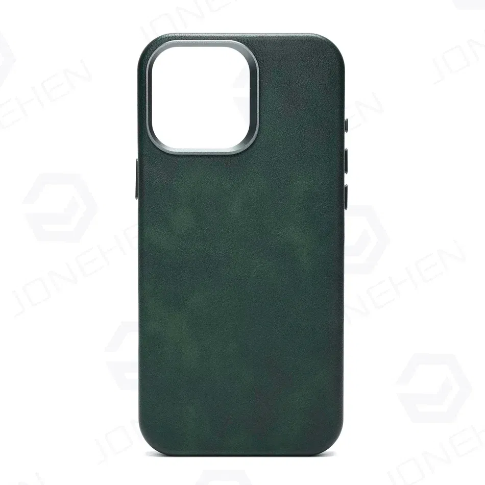 Color: Blue, Material: TPU - High-end Retro Oil Wax Pattern Magnetic For Magsafe Leather Case For iPhone Air 15 14 Plus 13 16 17 Pro Max Camera Button Cover
