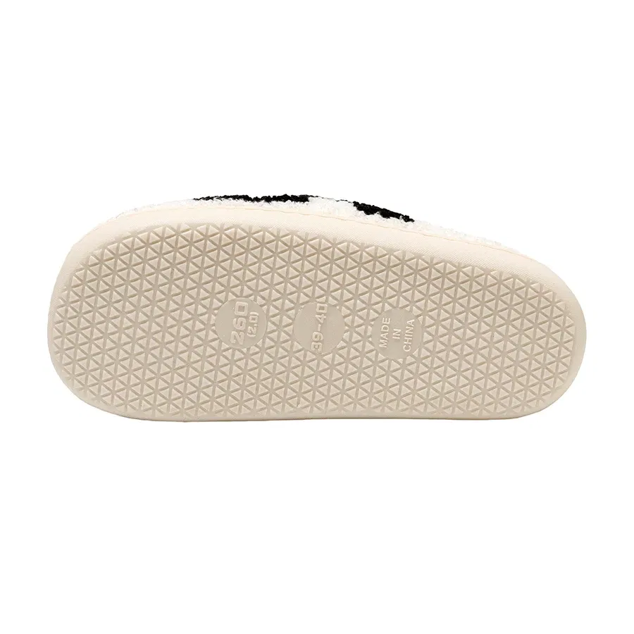 Color: black, Shoe Size: 4 - New Fuzzy Slippers Fashion Checker Indoor Embroidery Houseshoes Cozy Woman Winter Fluffy House Retro Checkered Print Shoes