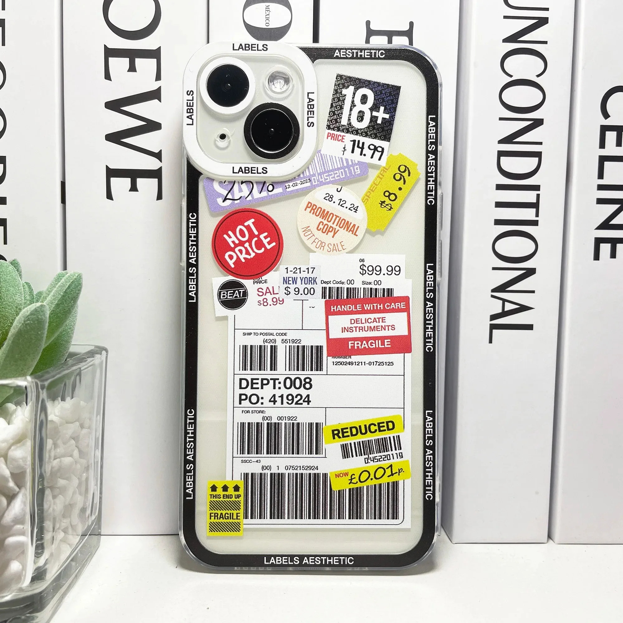 Color: SKY BLUE, Material: Cotton Fabric - Mix Labels Collage Stickers Aesthetic Phone Case For Samsung Galaxy S10 S20 S21 S22 S23 S24 FE Plus Ultra Note 20