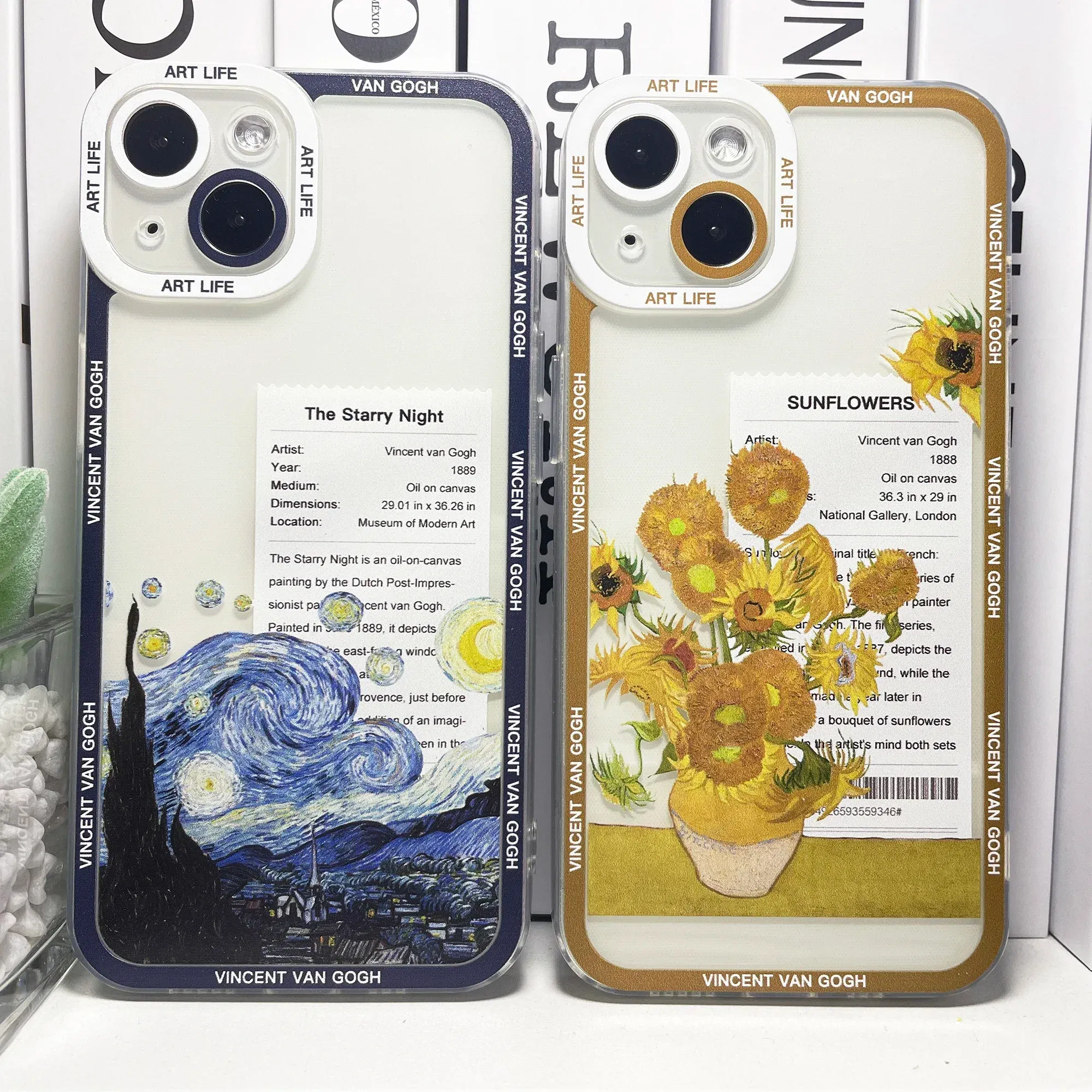 Color: Clear, Material: POLYESTER - Van Gogh Sunflowers The Starry Night Art Aesthetic Phone Case For Samsung Galaxy S10 S20 S21 S22 S23 S24 FE Plus Ultra Note 20