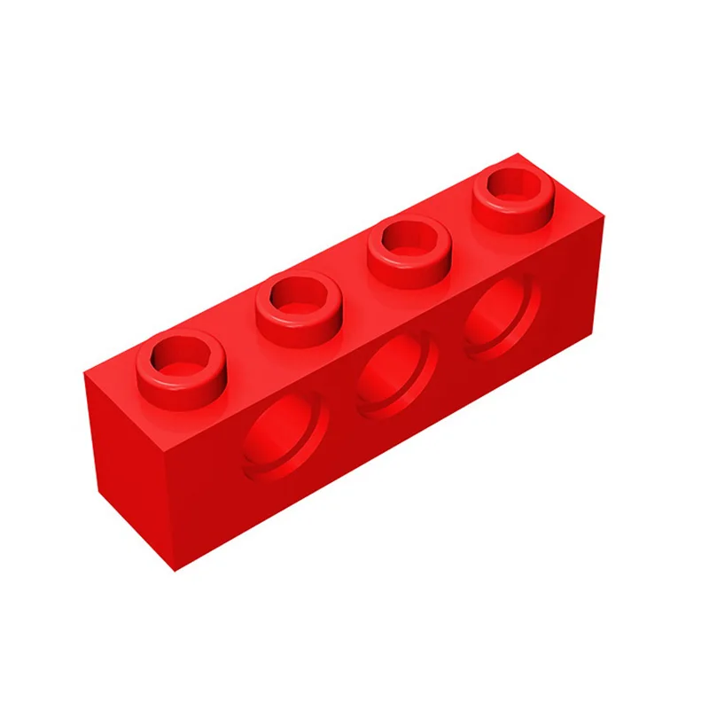 Color: Light Grey - Rainbow Pig MOC 3701 Brick 1x4 with 3 Holes Building Blocks Classic Brand DIY Assembles Particles Educational Tech Kid Spare Toy