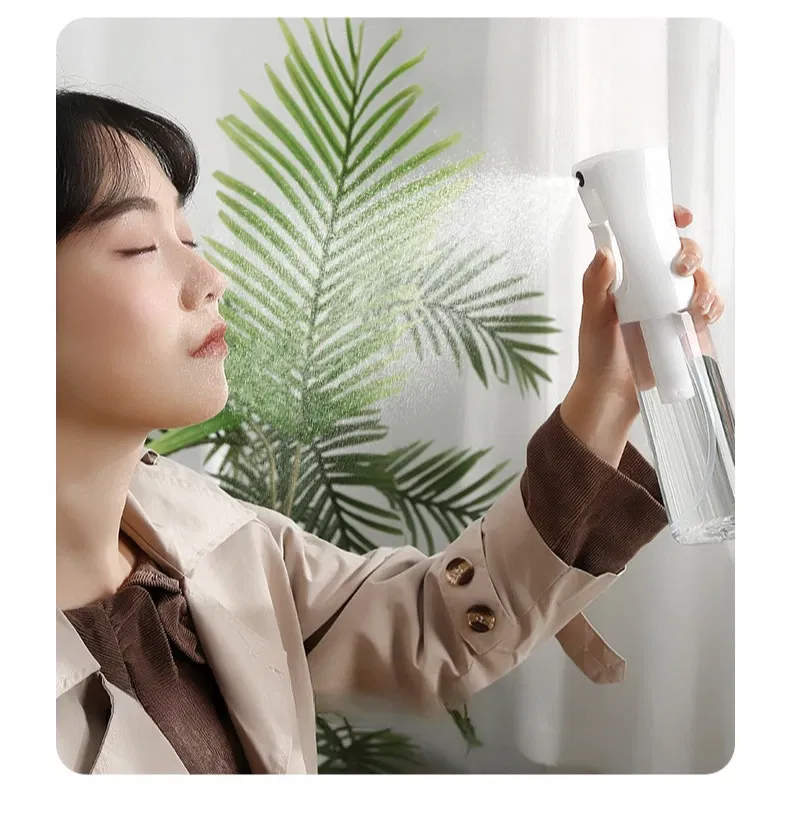 Color: Light Grey - High Pressure Continuous Spray Bottle Hair Care Makeup Water Replenishing Spray Separate Bottle Press Mist Spray Bottle