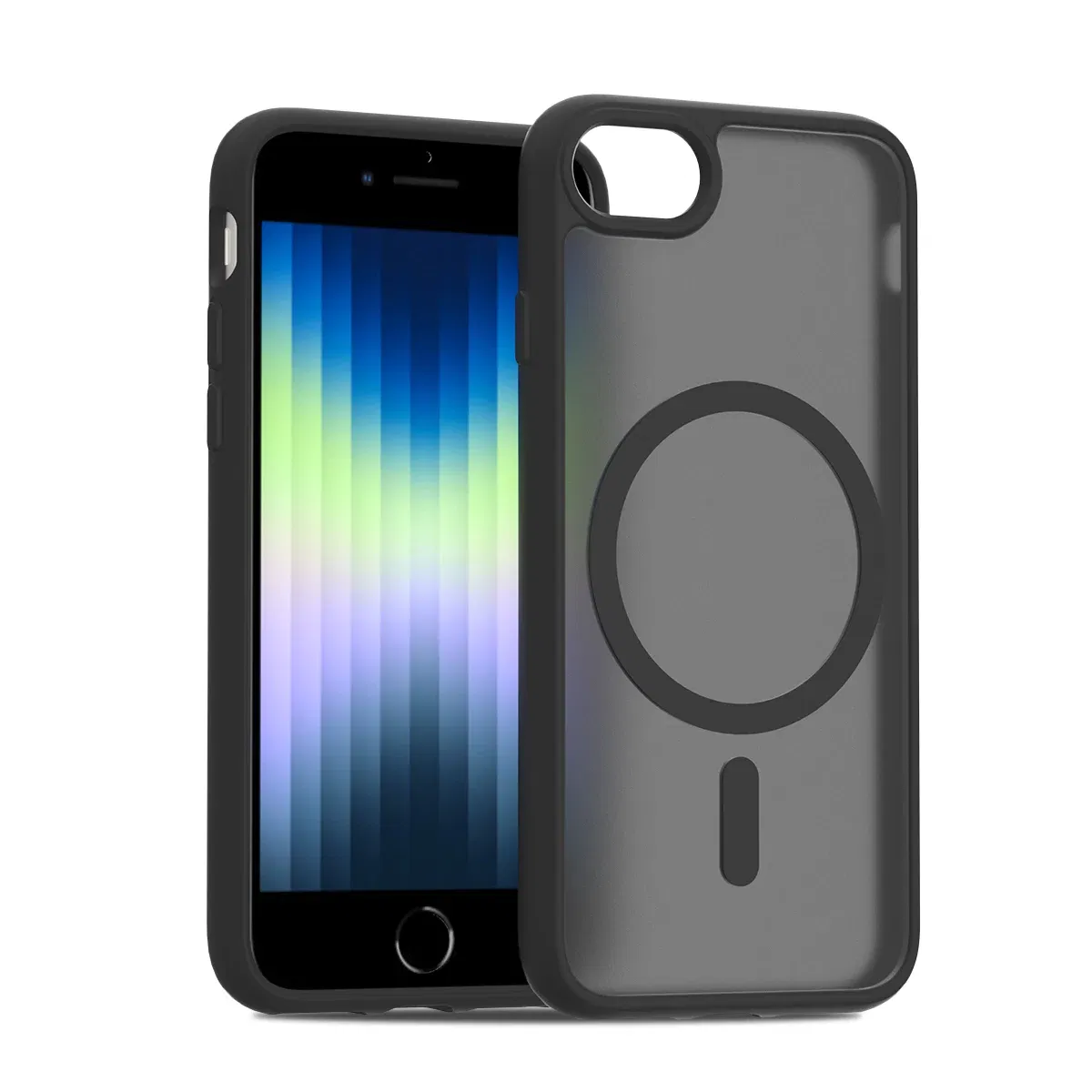 Color: black, Compatible-Phone Models: For iPhone 11 - Non Yellowing Case For iPhone SE 2022 2020 8 16 Pro Max 15 Plus 14 13 Mini 12 11 Magsafe Mag Safe Matte Black Magnet Phone Cover