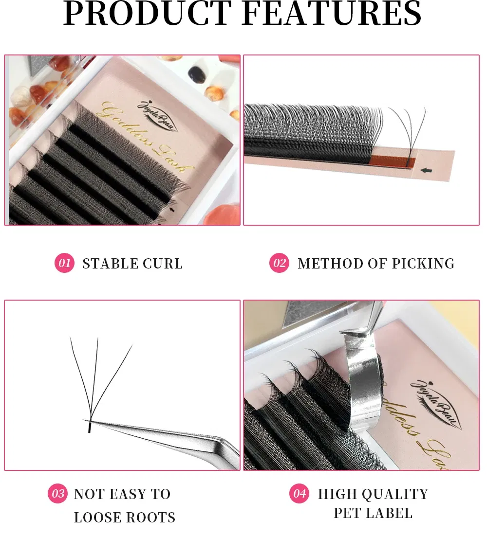 Color: DEEP BLUE, Curl: D, Thickness: 0.07mm, Length: MIX, Ships From: CHINA - Goddess 3D/4D/5D/6D/7D/8D W Shape lashes 4D Premade Fan Lash Extensions 0.07 C/D Curl Natural Soft High Quality Idividual Lashes