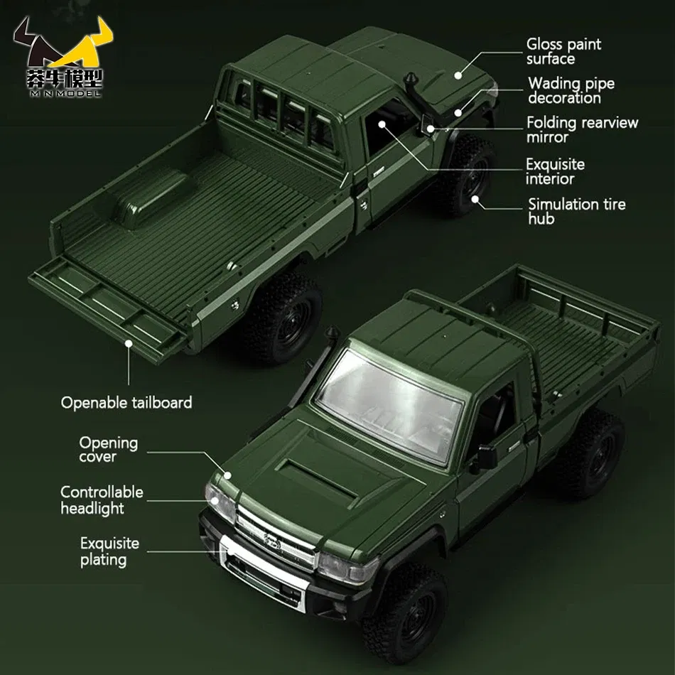 Color: Light Grey - MN MODEL 1/12 4x4 2.4G Remote Control Climbing Car Professional LC79 Truck Off-road Vehicle Rock Crawler All Terrain Pickup Toy