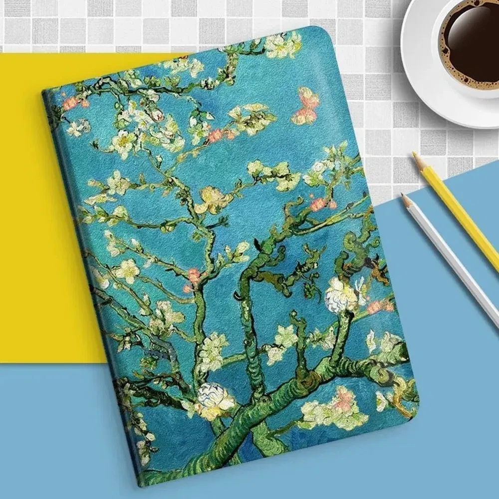 Color: Blue, Size: iPad 10th - Case For iPAD 10 9 8 7 6 5 th Generation Pro 11 12.9 10.5 Air 5 4 3 2 Mini 6 Funda Cover Luxury Van Gogh Oil Painting Flower Art