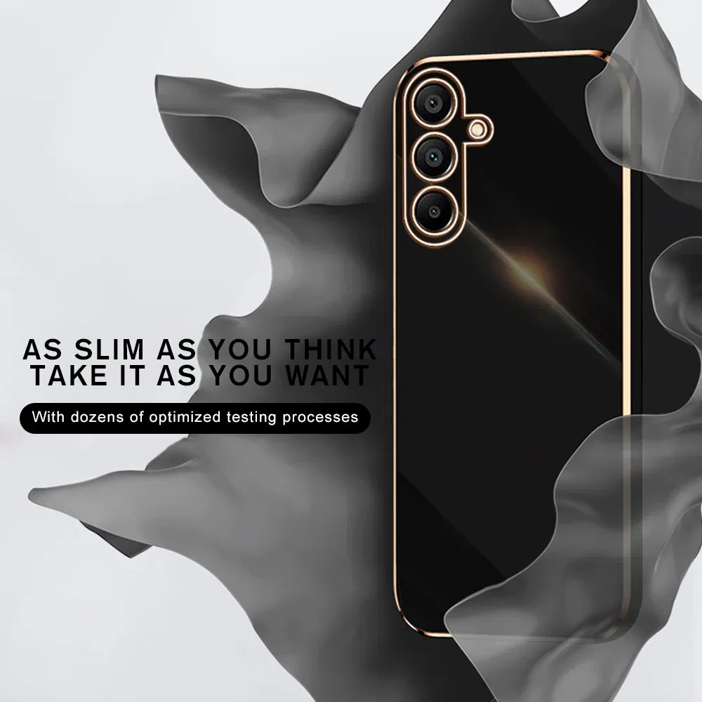 Material: plastic, Color: Black - Luxury Electroplated Cover Case For Samsung Galaxy A15 Silicone Lens Protection Fundas A05s A05 4G A25 A35 A55 5G A 15 25 35 55