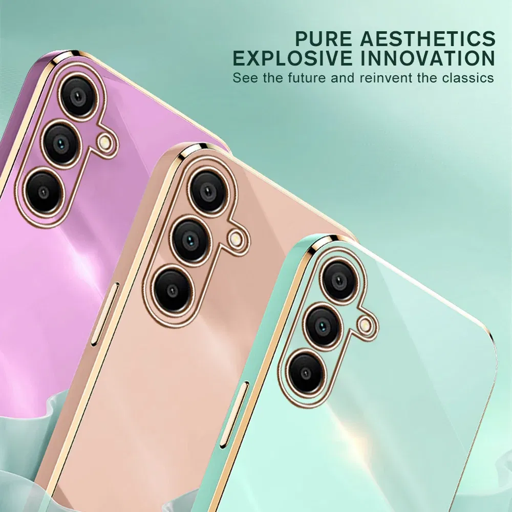 Material: plastic, Color: Black - Luxury Electroplated Cover Case For Samsung Galaxy A15 Silicone Lens Protection Fundas A05s A05 4G A25 A35 A55 5G A 15 25 35 55