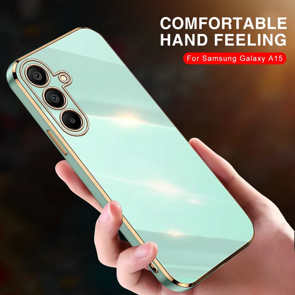 Material: plastic, Color: Black - Luxury Electroplated Cover Case For Samsung Galaxy A15 Silicone Lens Protection Fundas A05s A05 4G A25 A35 A55 5G A 15 25 35 55