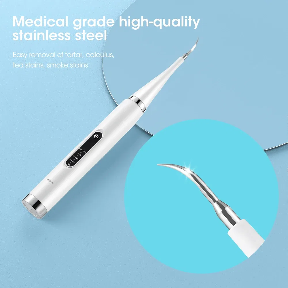 Color: green - Electric Teeth Cleaner Dental Scaling Tooth Whitening and Cleaning Device IPX6 Waterproof Stains Remover Oral Care USB Charging