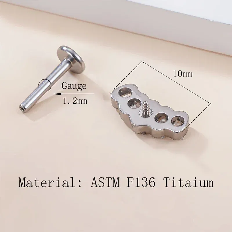Metal color: Pure Gold Color, Main Stone Color: WHITE, Ships From: CHINA - G23 Titanium Ear Studs 5 Oblong CZ Blaze Curve Top Threaded Labret PIERC Lip Stud Ear Cartilage Tragus Helix Piercing Jewelry
