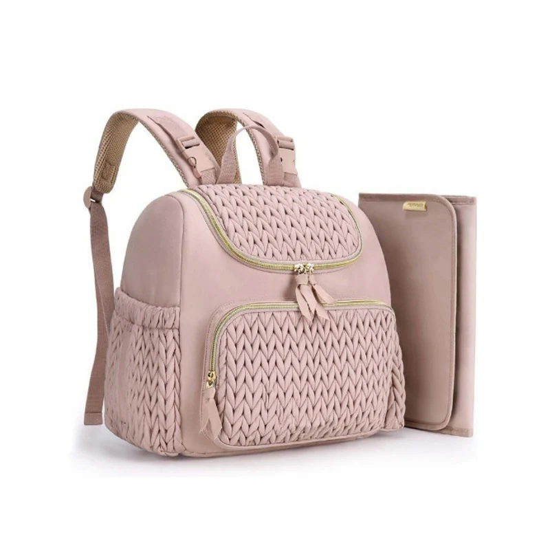 Cross-Border Diaper Bag Multifunctional Mother And Baby Out of Fashion Mom Bag Large Capacity Backpack Baby Stroller Hanging Bag